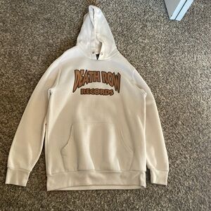 Crooks & Castles White Hoodie with Brown Print